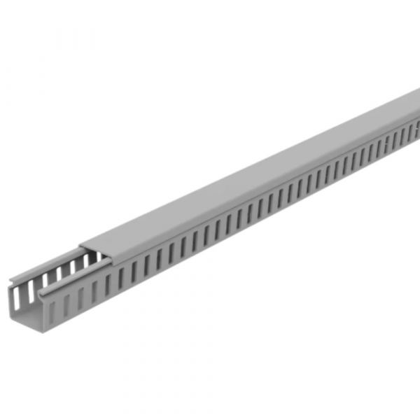 2 Metros de Canaleta Cinza Média 3x5cm Semi-Aberta Elesys