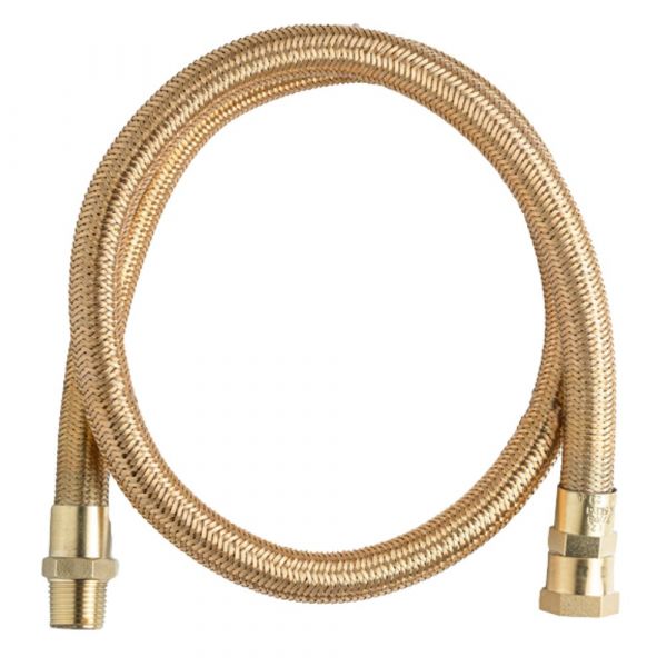 2 Metros de Mangueira Flexible Tomback GLP/GN 1/2(I) x 2000mm Rosca 1/2 BSPT(E) x 1/2 BSP(I) Maqenge