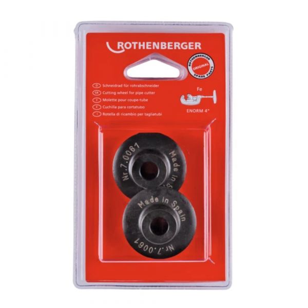 2 Peças Lâmina de Reposição para Cortador de Tubos 070061D Rothenberger