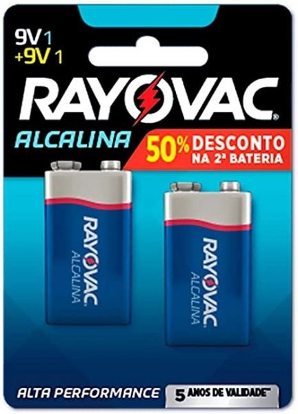 Bateria Alcalina 9v 2und Rayovac