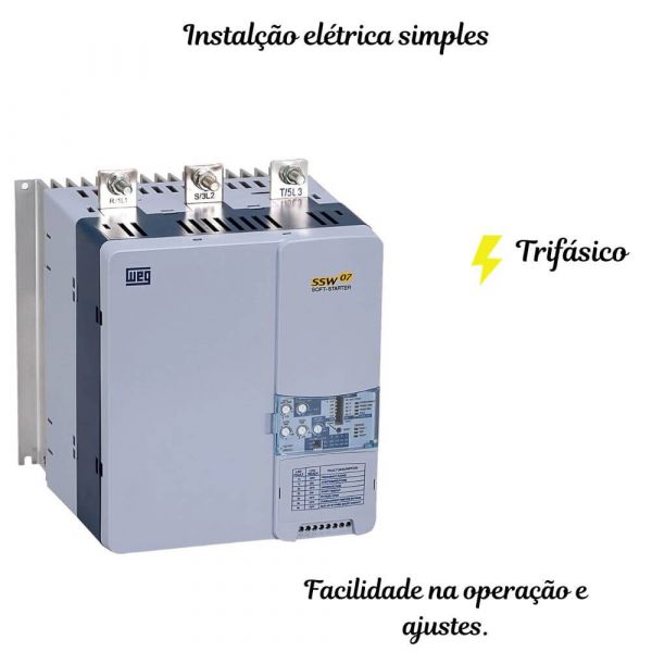 Chave de Partida Soft-Starter SSW070130T5SZ 130A Weg 
