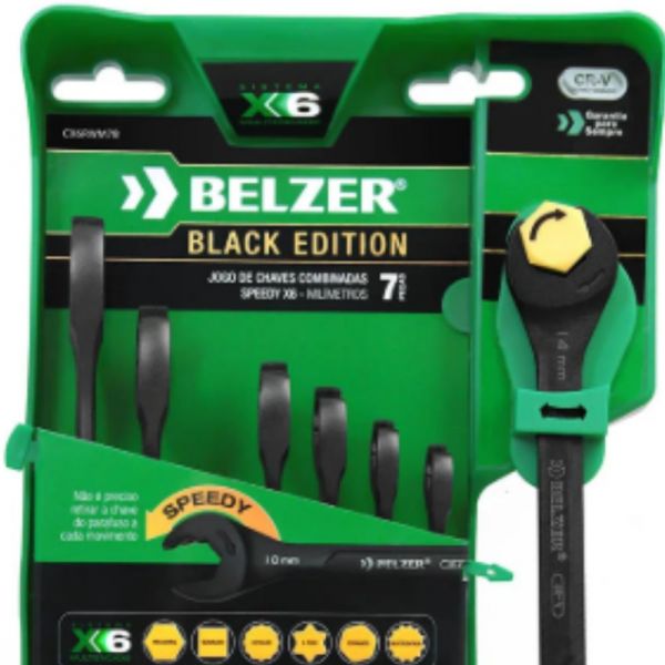 Jogo de Chave Combinada Speedy com Catraca X6 7 Peças Belzer