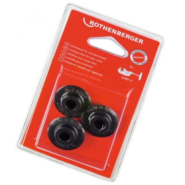 3 Peças Lâmina de Reposição para Cortador de Tubos 2 Pol. 70051D Rothenberger