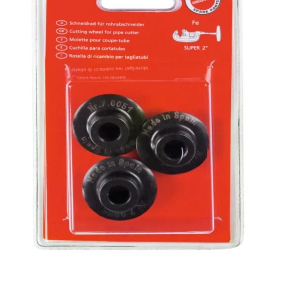 3 Peças Lâmina de Reposição para Cortador de Tubos 2 Pol. 70051D Rothenberger