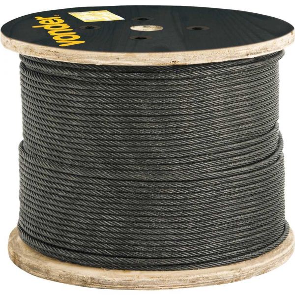 1 Metro De Cabo De Aço Af Polido 09,5mm 3/8