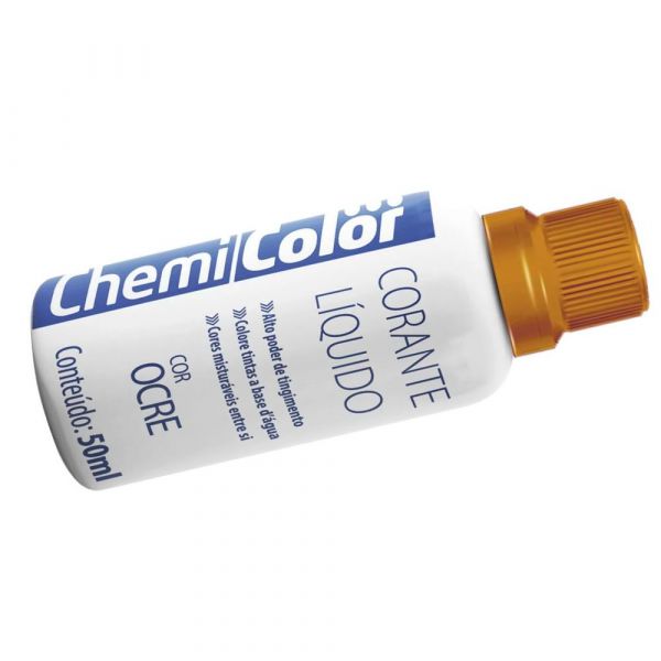 Corante Líquido Ocre 50ml Chemicolor
