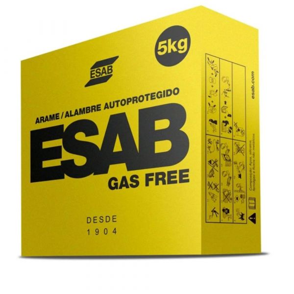 5Kg Arame de Solda Mig Uso Sem Gás 0,8mm Esab