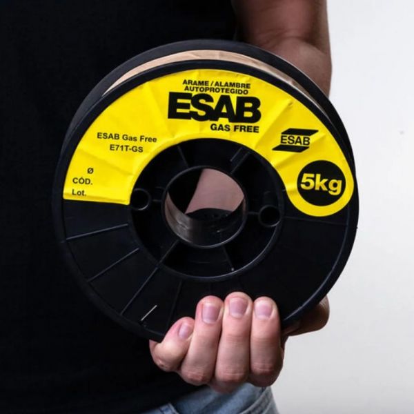 5Kg Arame de Solda Mig Uso Sem Gás 0,8mm Esab