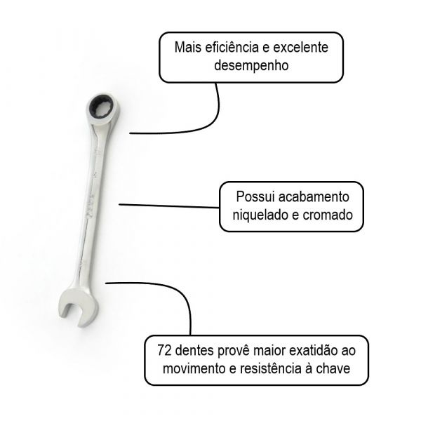 Chave Combinada Com Catraca 10mm Sata