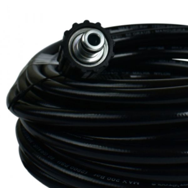 7 Metros Mangueira Trama Nylon M22/14 E 15 x 1/4 Pol. Macho para Lavadora Sigma Tools