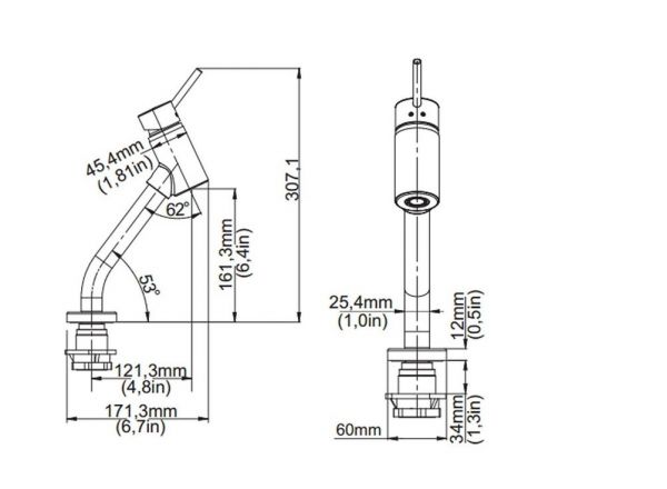 Torneira para Banheiro Monocomando de Mesa Bica Alta Docol Lóggica 1/2'' Chrome