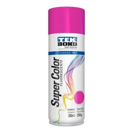 Tinta Spray Rosa Fluorescente 350ml Tek Bond