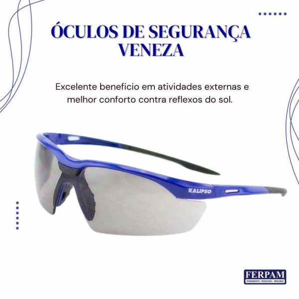 Óculos de Segurança Veneza Azul Espelhado Kalipso