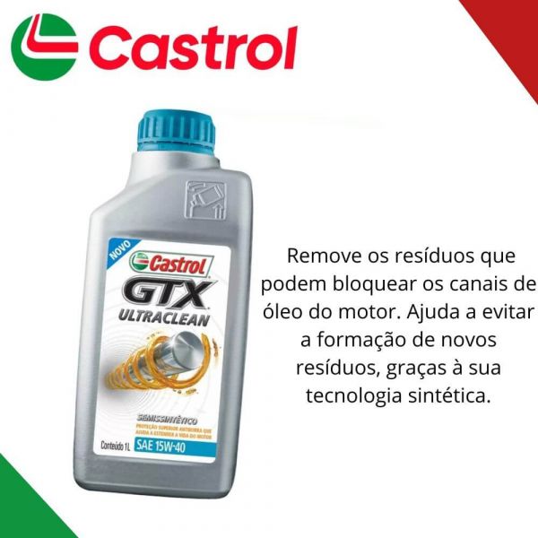 Óleo de Motor GTX UltraClean 15W40 Castrol