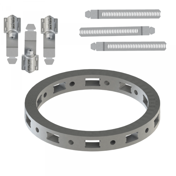 3 Metros de Abraçadeira Aço Carbono 14mm Kit Flex Metal Matrix