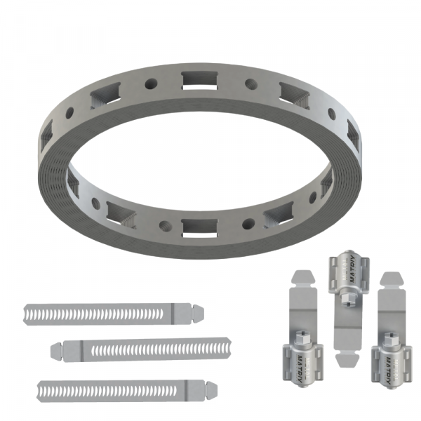 3 Metros de Abraçadeira Aço Carbono 14mm Kit Flex Metal Matrix