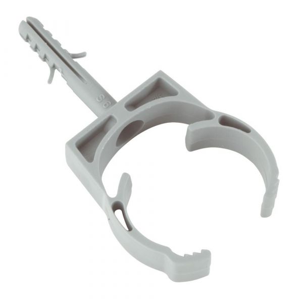 Abraçadeira com Bucha 1/2 Pol. Plastibox Cinza Tramontina