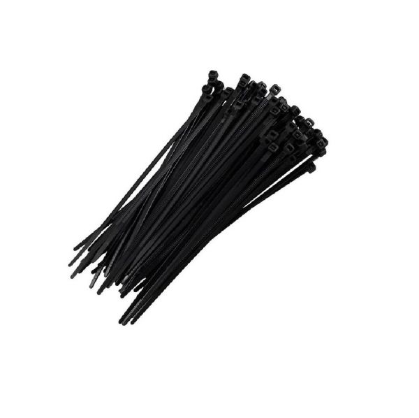 50 Unidades Abraçadeira De Nylon Preta 7.0 X 370 Foxlux