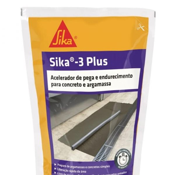 Acelerador de Secagem para Argamassas e Concreto 3 Plus 1L Sika