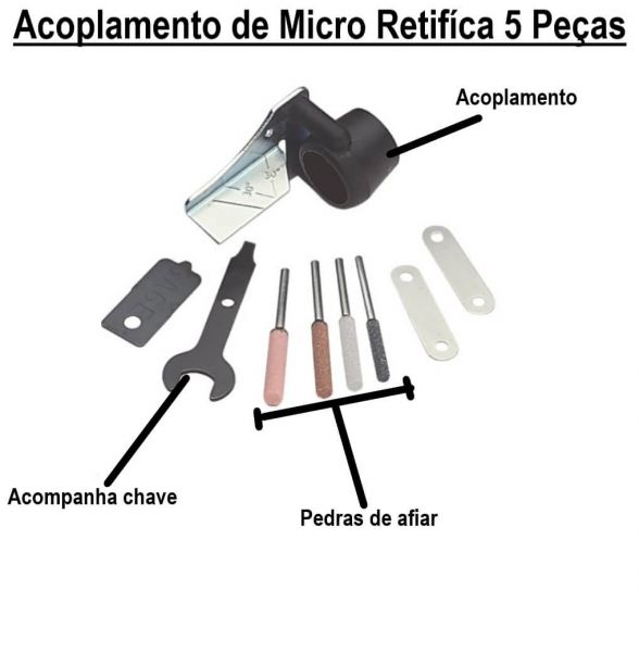 Dremel Acoplamento De Micro Retífica Afiador de Motosserra 5 Peças