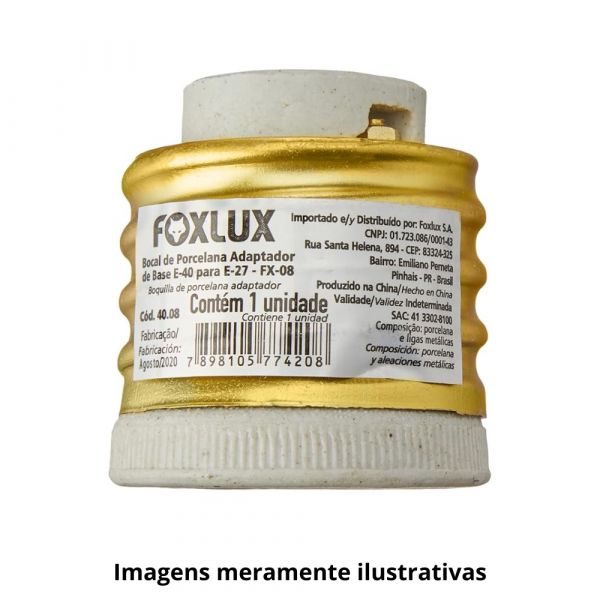 Adaptador Porcelana para Lâmpada E-40 para E-27 Foxlux