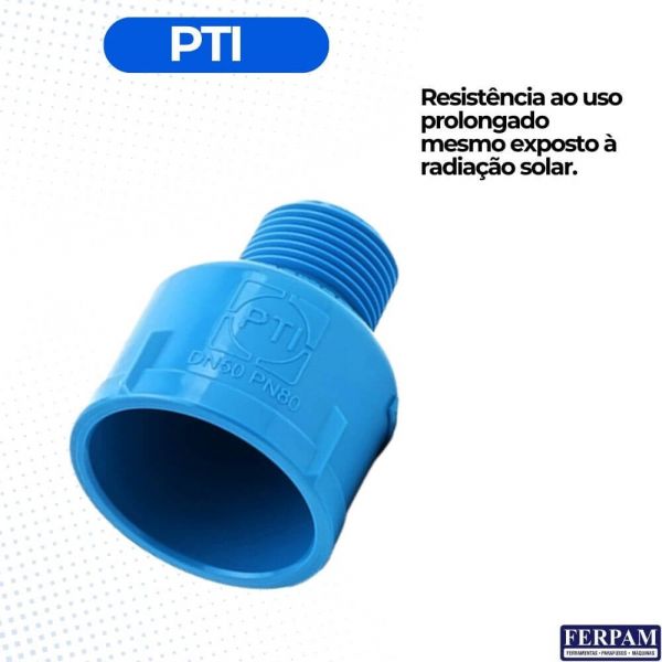 Adaptador Redução Bolsa Soldável Irrigação PN125 DN75mm x 1.1/2PTI Conexões
