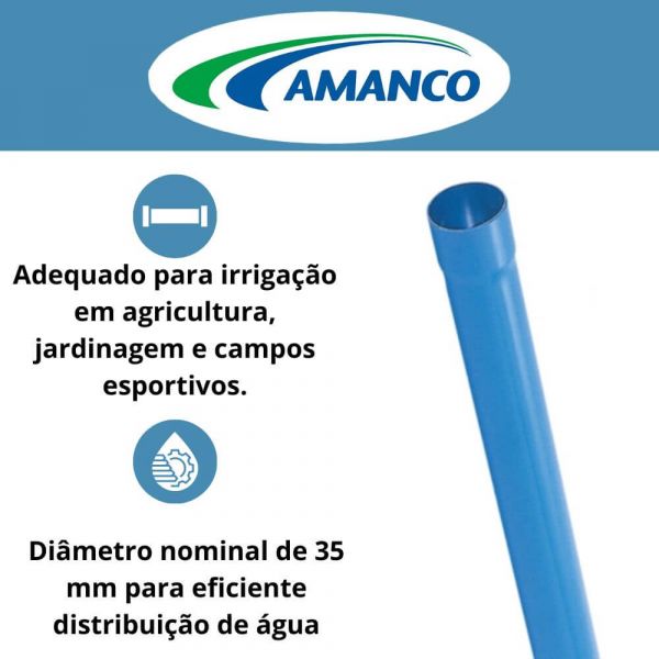 Tubo Agro PN40 Irrigação Dn35 Amanco