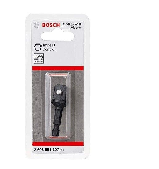 Adaptador para Soquetes 1/2Impact Control, 50mm, encaixe 1/4Bosch 2608551107