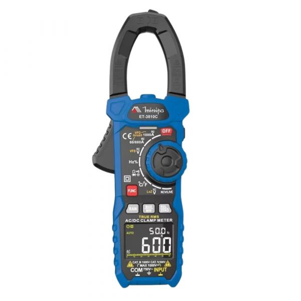 Alicate Amperímetro Digital AC/DC ET-3810C Minipa