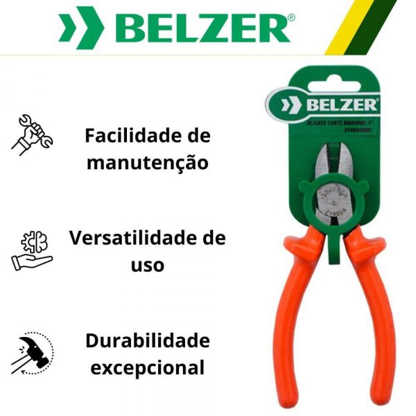 Alicate De Corte Diagonal Isolado 6” Belzer 