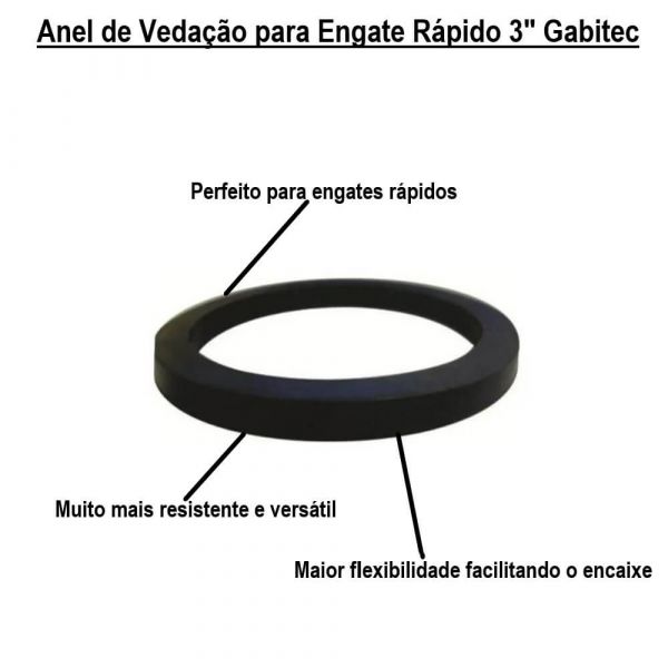 Anel de Vedação para Engate Rápido 3” Gabitec