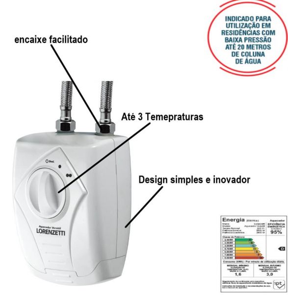 Aquecedor Elétrico Versátil 220V 5500W Lorenzetti