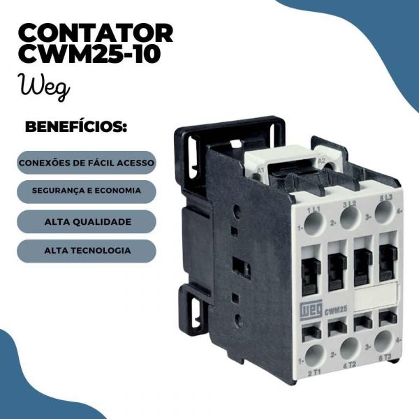 Contator CWM25-10 30V26 190V 50HZ/220V 60HZ Weg