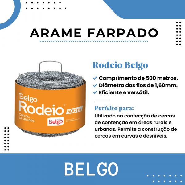Arame Farpado Rodeio 500 Metros Belgo