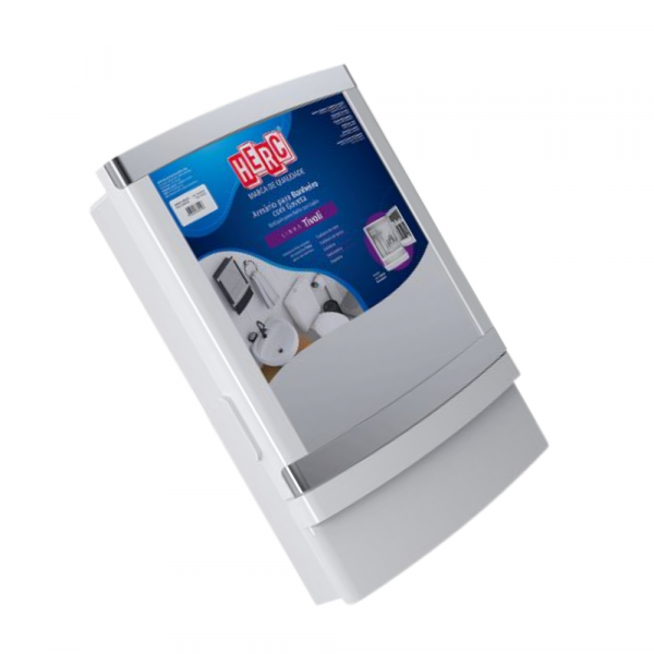 Armário para Banheiro com Gaveta Branco Cromado Tivoli Herc