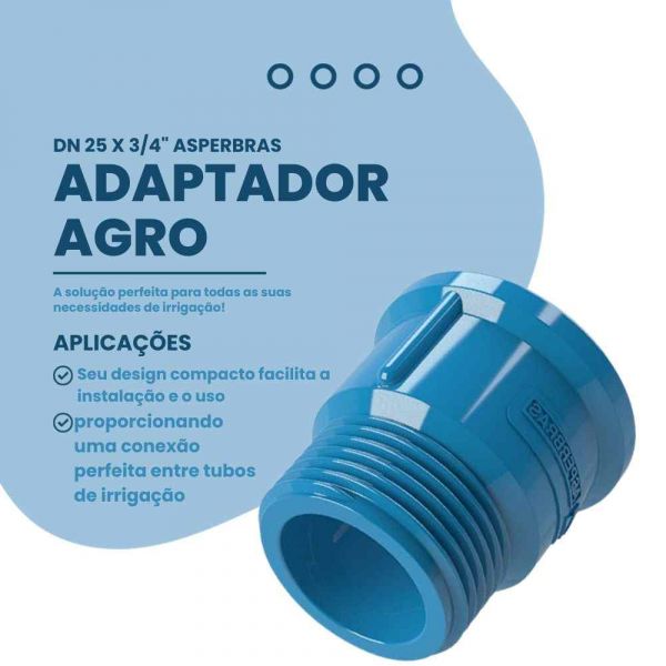Adaptador Agro DN 25mm x 3/4