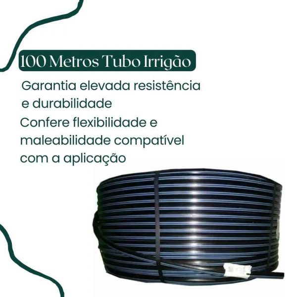 100 Metros Tubo Irrigão PELBD DN16 PN20 Irritec