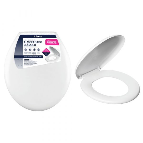 Assento Sanitário Almofadado Clássico PR1063-2 Atlas