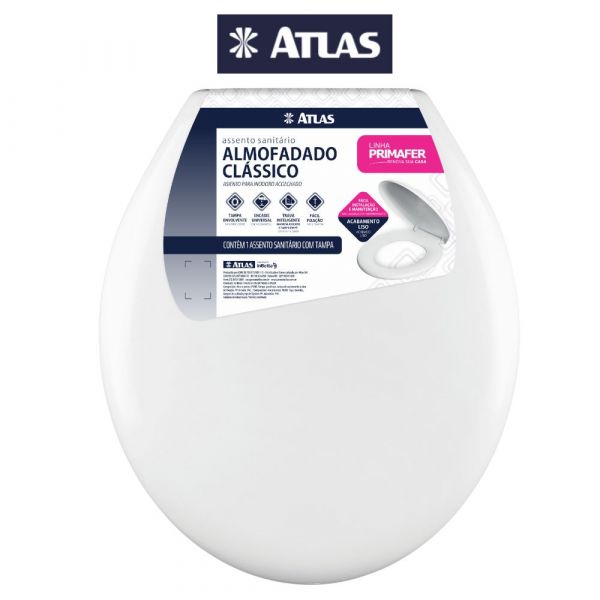 Assento Sanitário Almofadado Clássico PR1063-2 Atlas