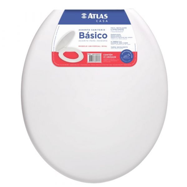 Assento Sanitário Básico Branco PR1060-2 Atlas 