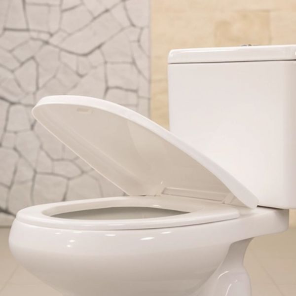 Assento Sanitário Fechamento Suave Oval Branco AT4063-2 Atlas