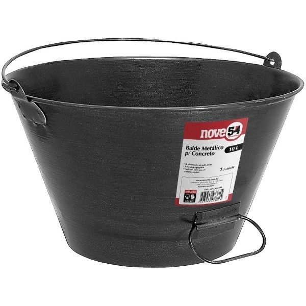 Balde Para Concreto Ferro 10 Litros Nove54