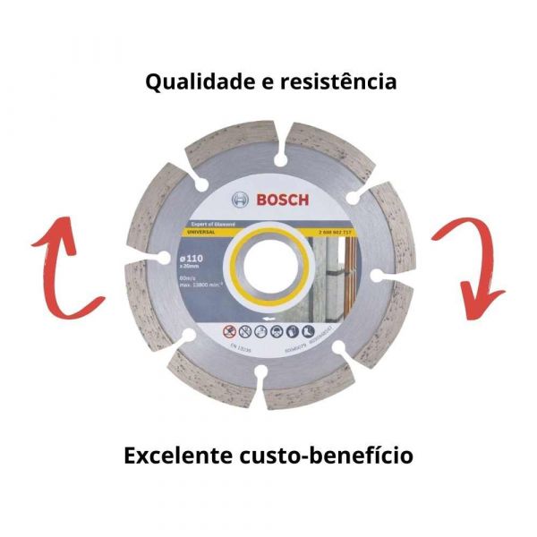 Disco de Corte Diamantado Segmentado 110mm Bosch