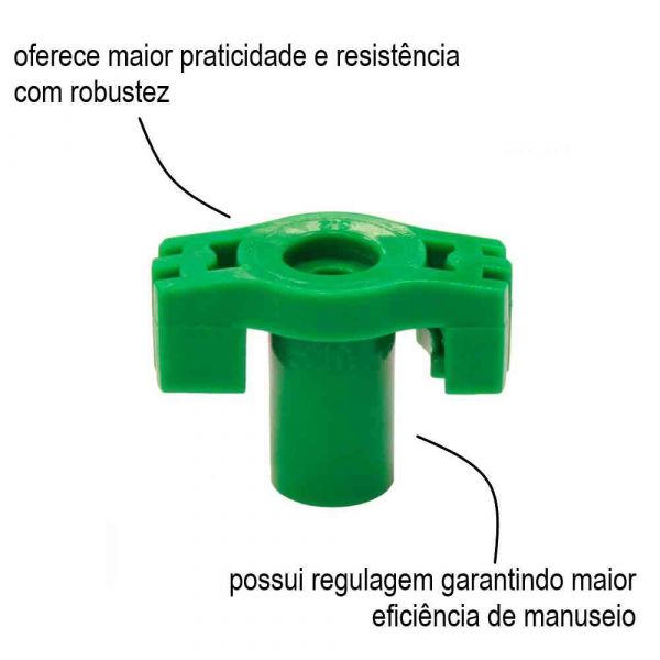 Bocal Difusor Plástico Verde Para 48H 2,38mm 3/32