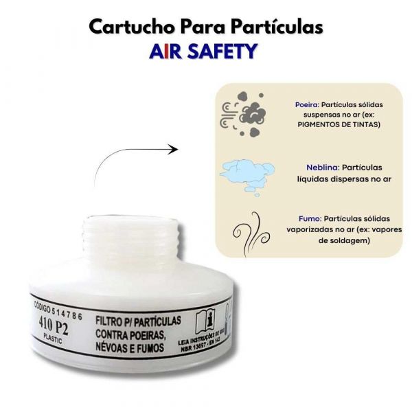 Cartucho Para Partículas Contra Poeira 410 P2 Airsan Air Safety