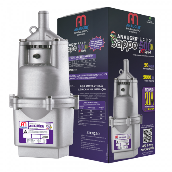 Bomba Submersa Sappo Ecco 500 Slim Extreme 220V/60Hz Anauger
