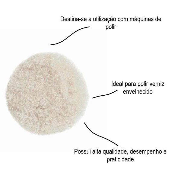 Boné de Pele para Polido com corda ajustável Bosch 130mm