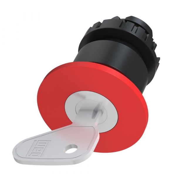 Botão Cogumelo CSW-BCY1-WH com Chave Padrão Vermelho Weg