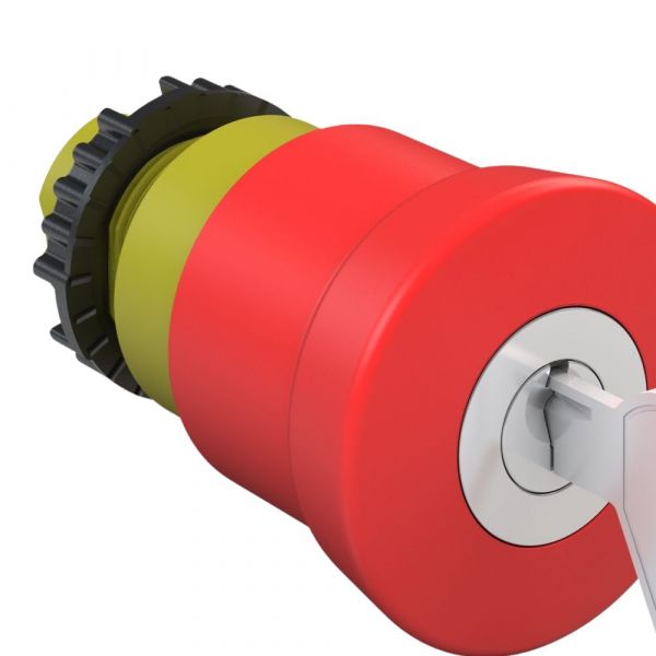 Botão Emergência CSW-BESY-WH com Chave Yale Gira Solta Vermelho Weg