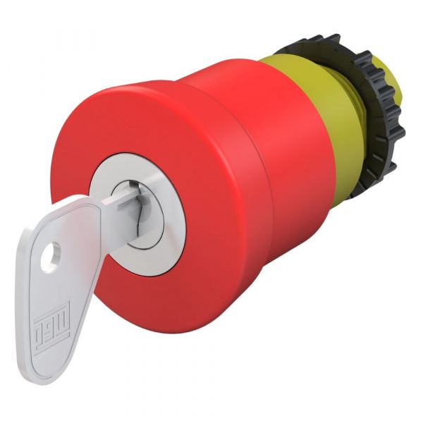 Botão Emergência CSW-BESY-WH com Chave Yale Gira Solta Vermelho Weg
